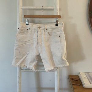 Vintage 501 Levis shorts white
